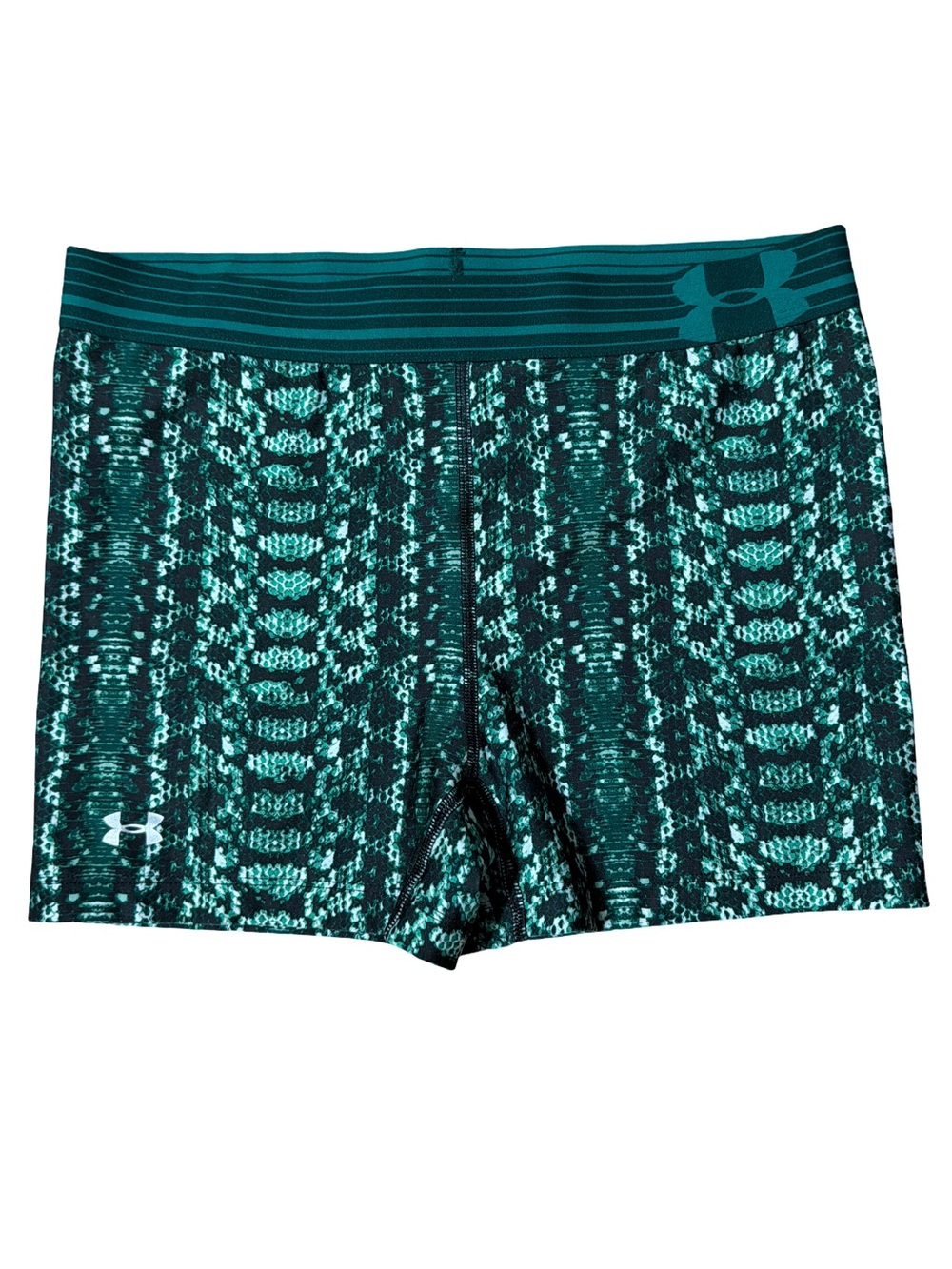 Under Armour Teal Dark Teal Patterned Performance Shorts